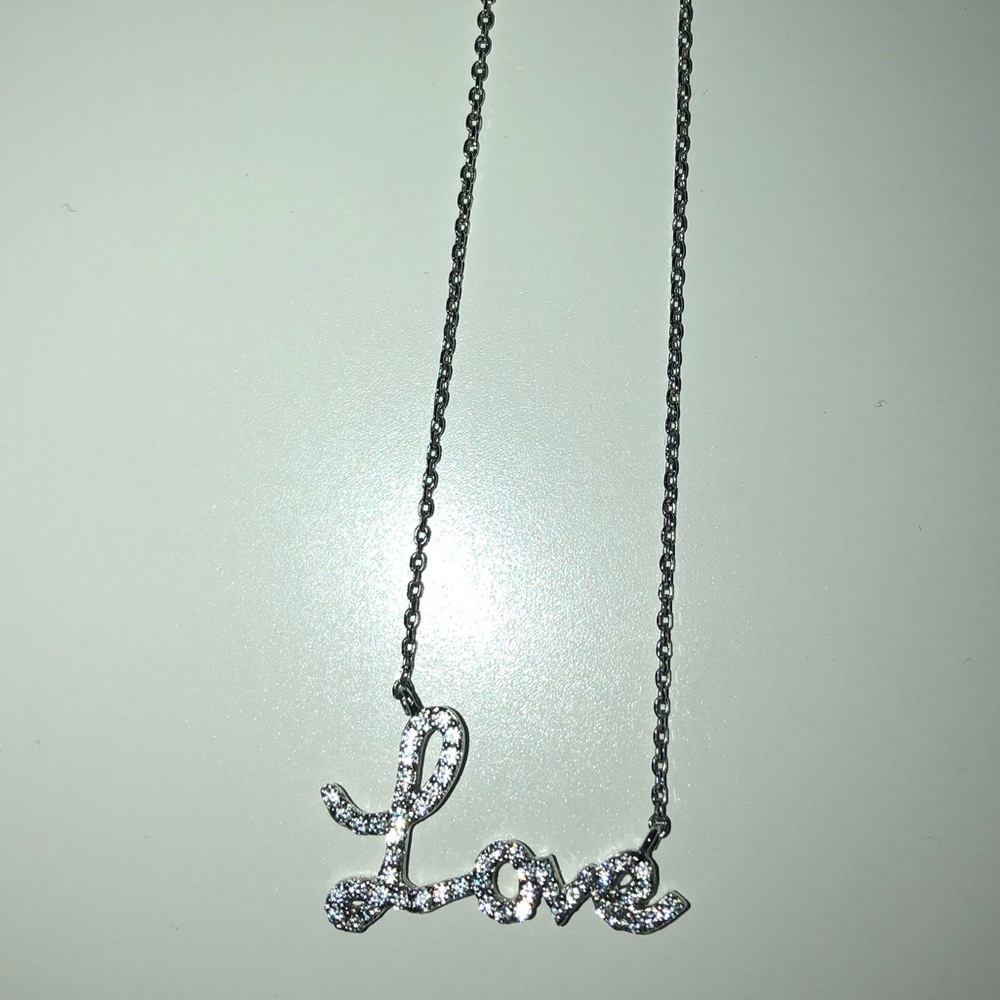 “Love” sterling silver necklace